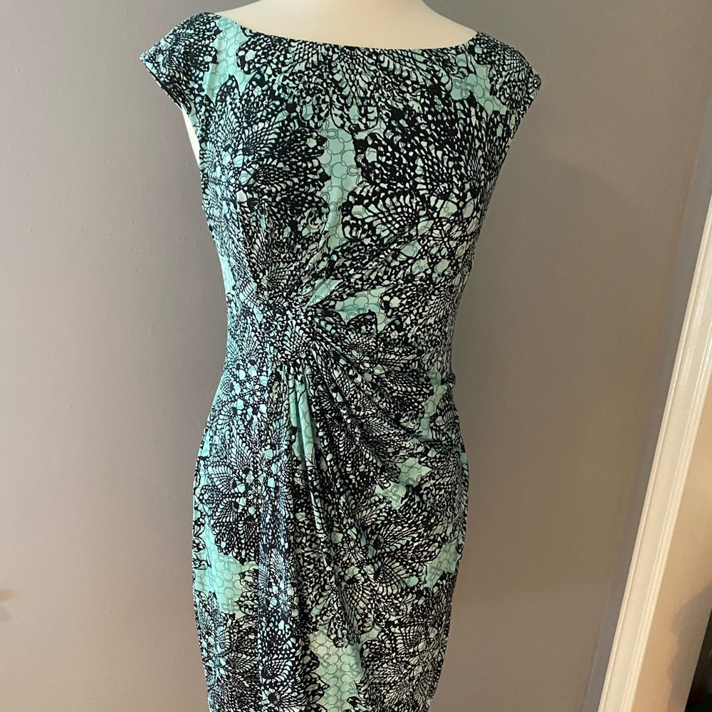 Cute cocktail - evening out dress! Black and Teal